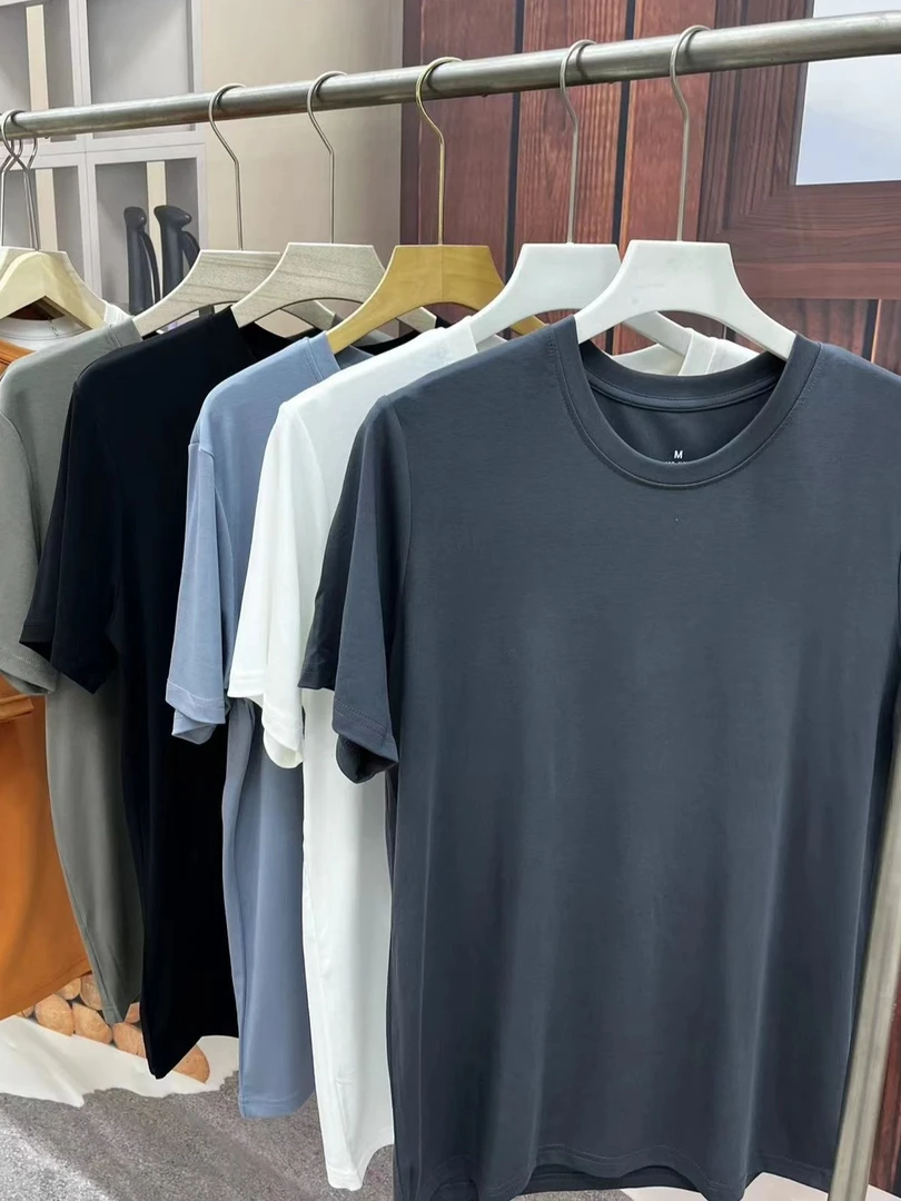 2025夏款男款兰精莫代尔四色家居服T恤时尚款