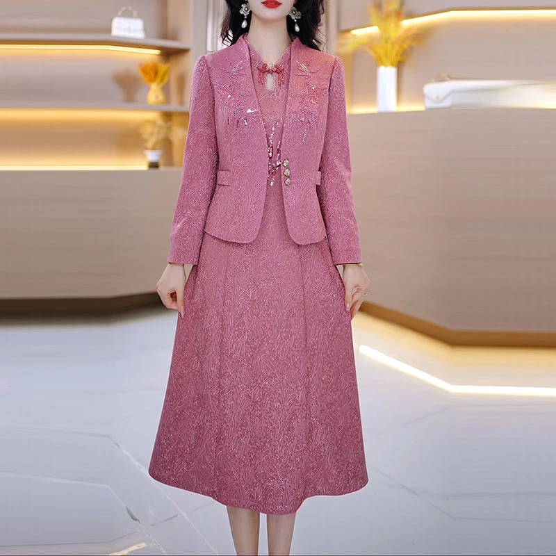 2025秋季新款A3402气质遮肉显瘦大码连衣裙女修身女装连衣裙