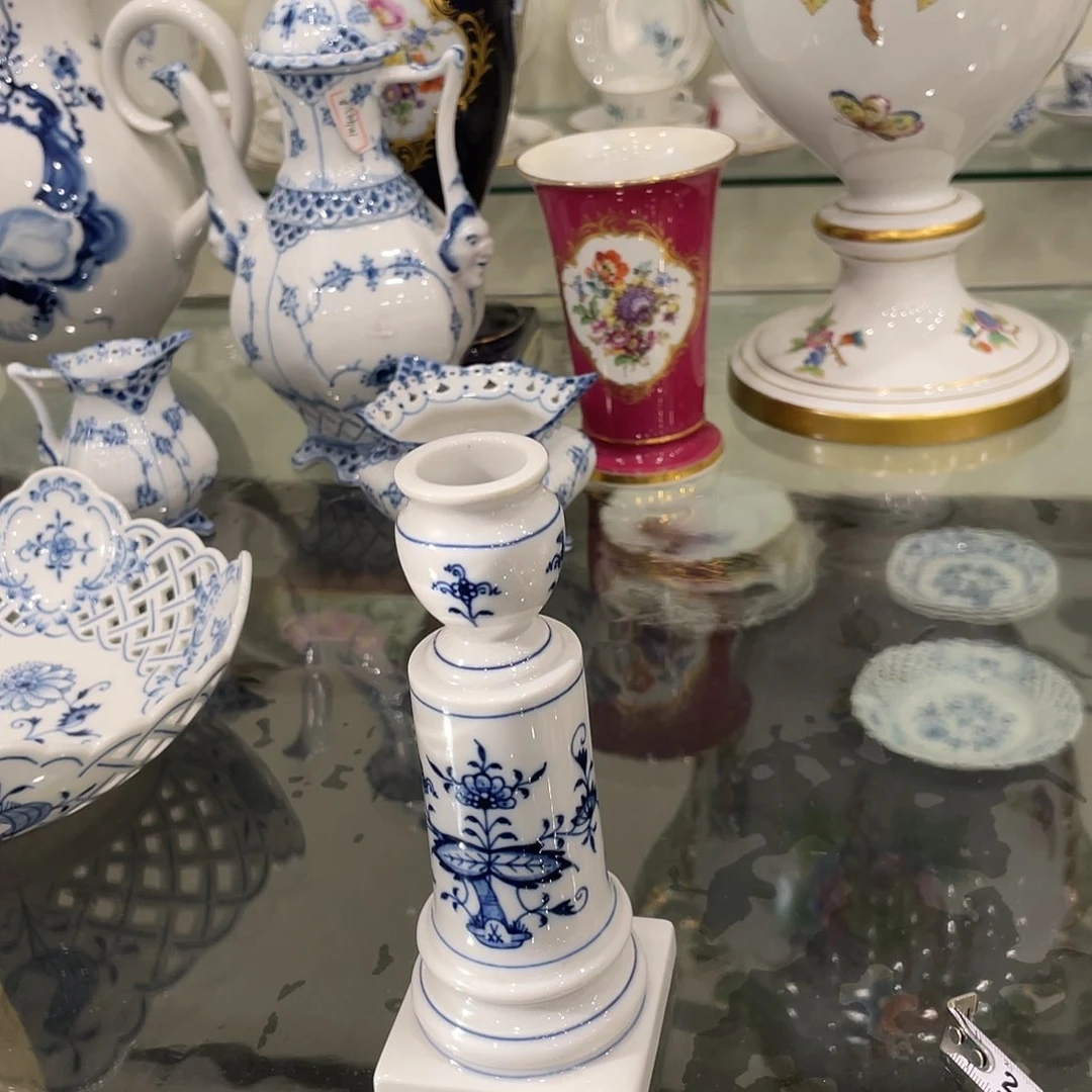 瓷片中古一等漂亮烛台