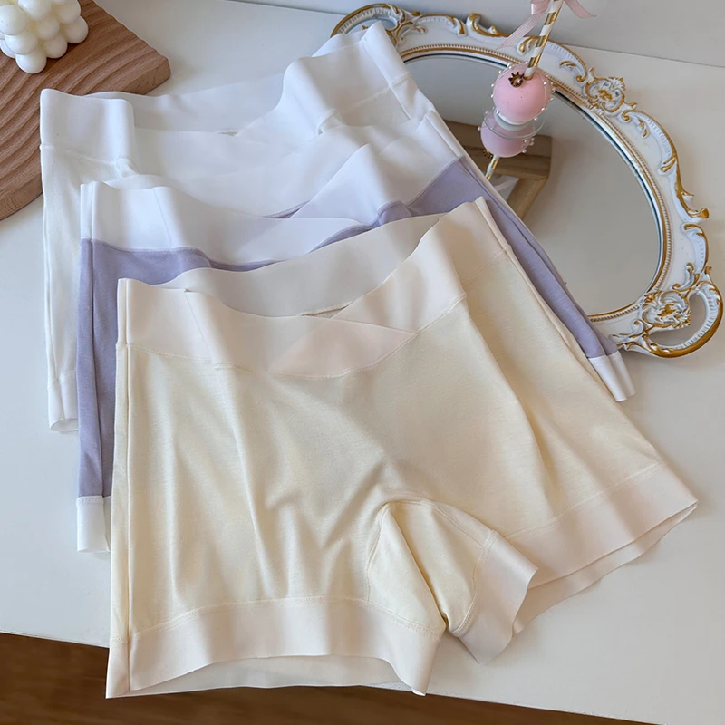 莫代尔孕妇内裤安全裤二合一夏季防走光透气无痕中晚期平角打底裤