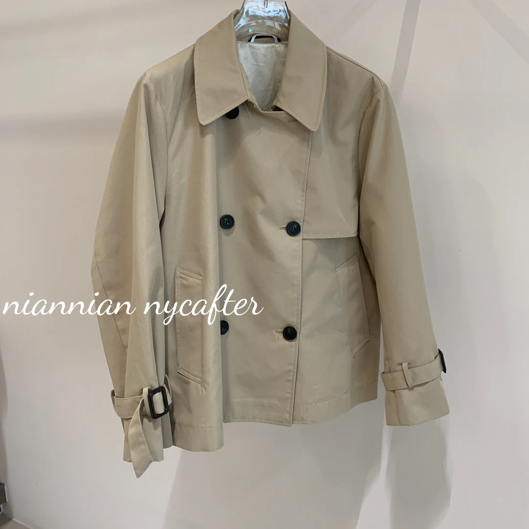 [春夏2025]双排扣风衣英伦老钱风短款风衣ll1228