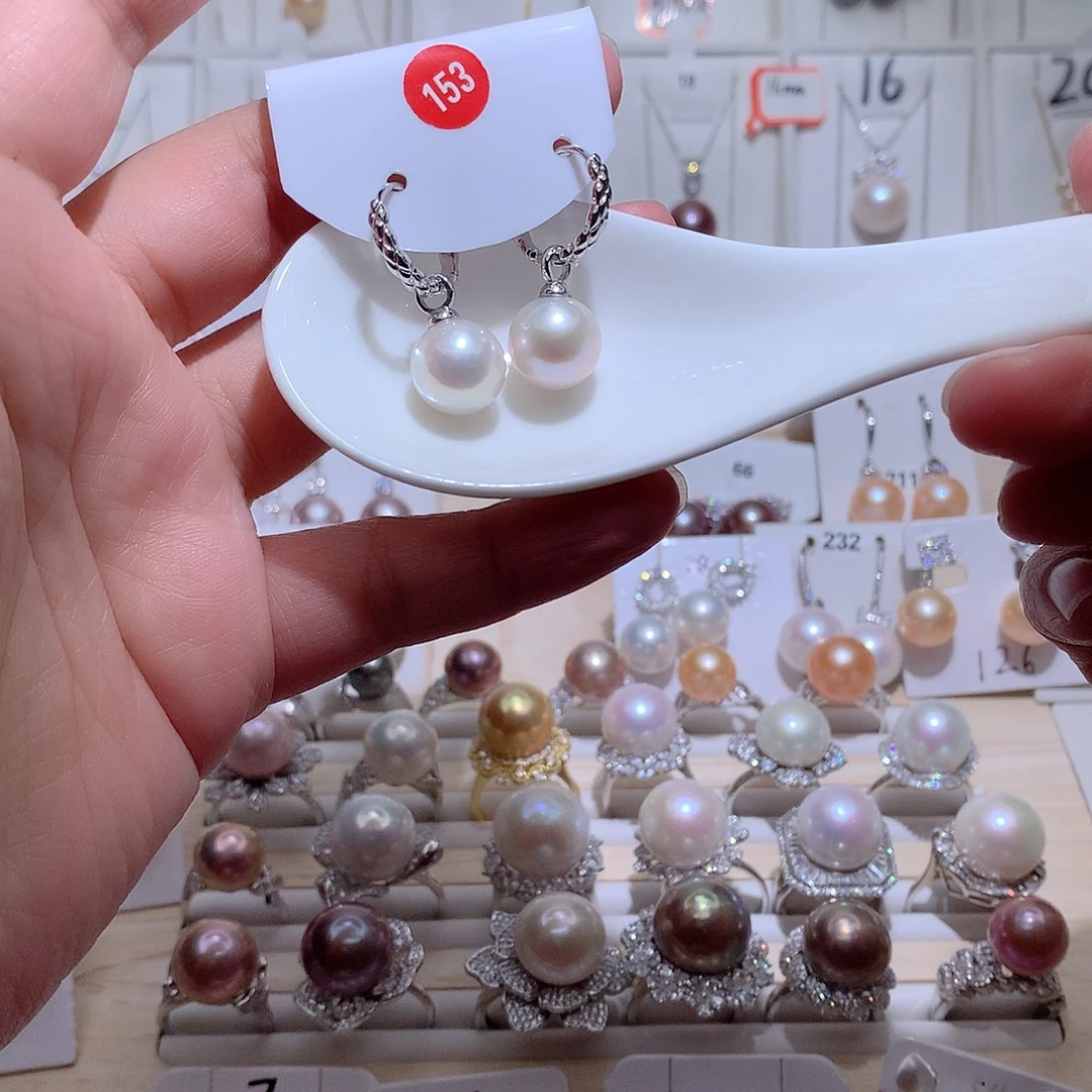 耳饰淡水珍珠未镶嵌CC11mm