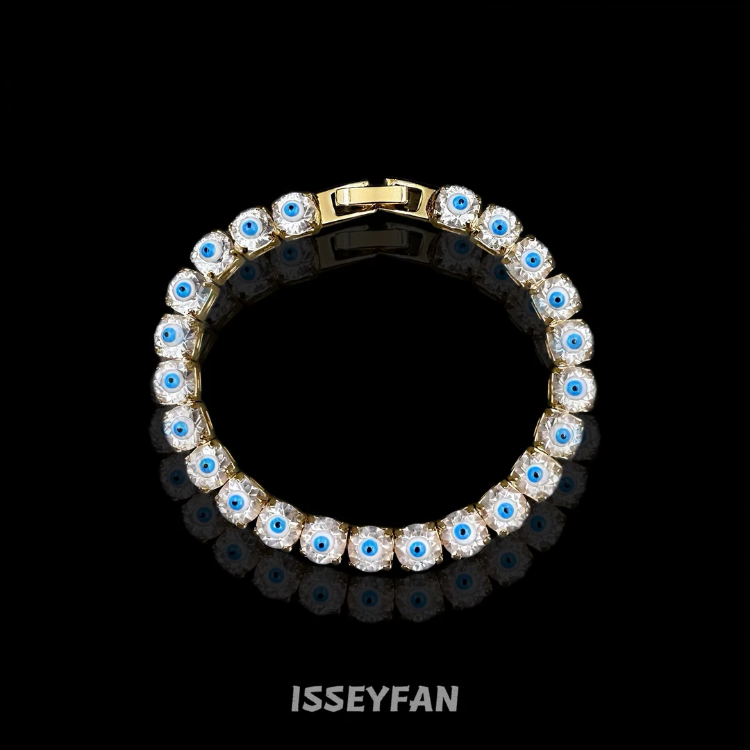 铜合金锆石手链 koz恶魔之眼小众高级感镶嵌气质民族原创设计手链