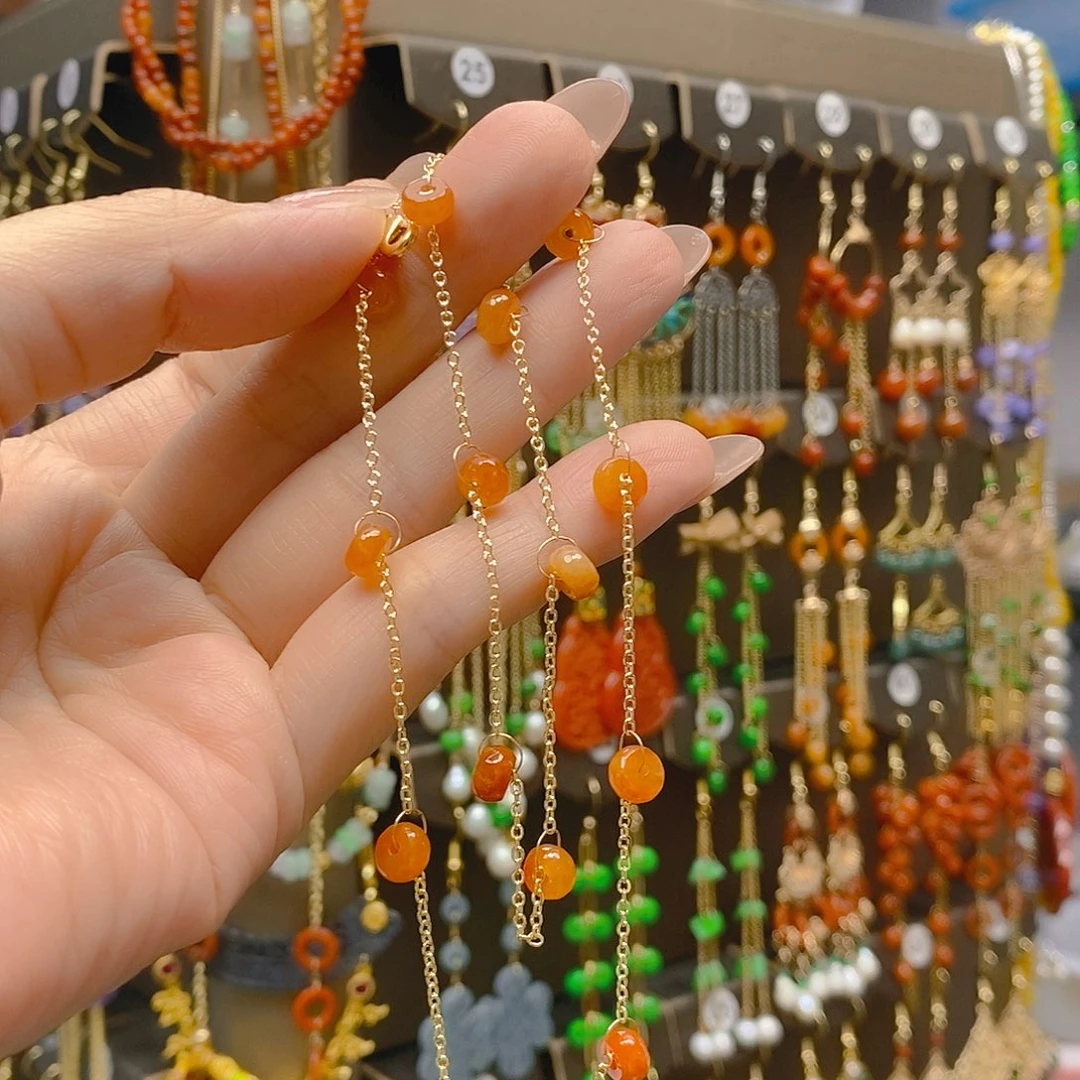 翡翠合金耳饰翡翠