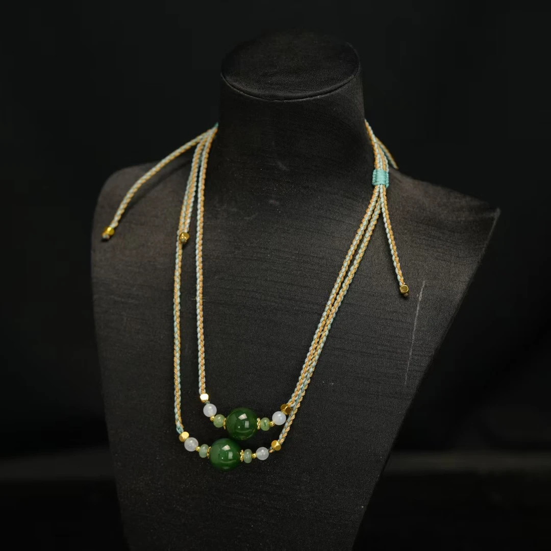 【初见珠宝】和田玉圆珠吊坠16-2CH366X18【多样性发一件】