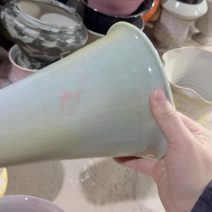 瓷片口14高17瑕景德镇陶瓷