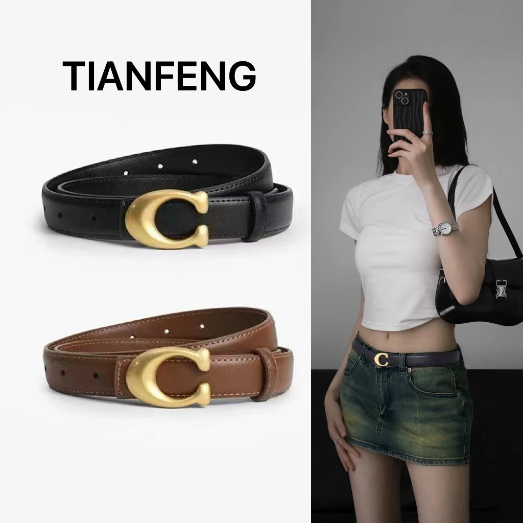 真牛皮简约牛仔裤女款腰带皮带带扣裤腰带牛仔女黑百搭女款腰带