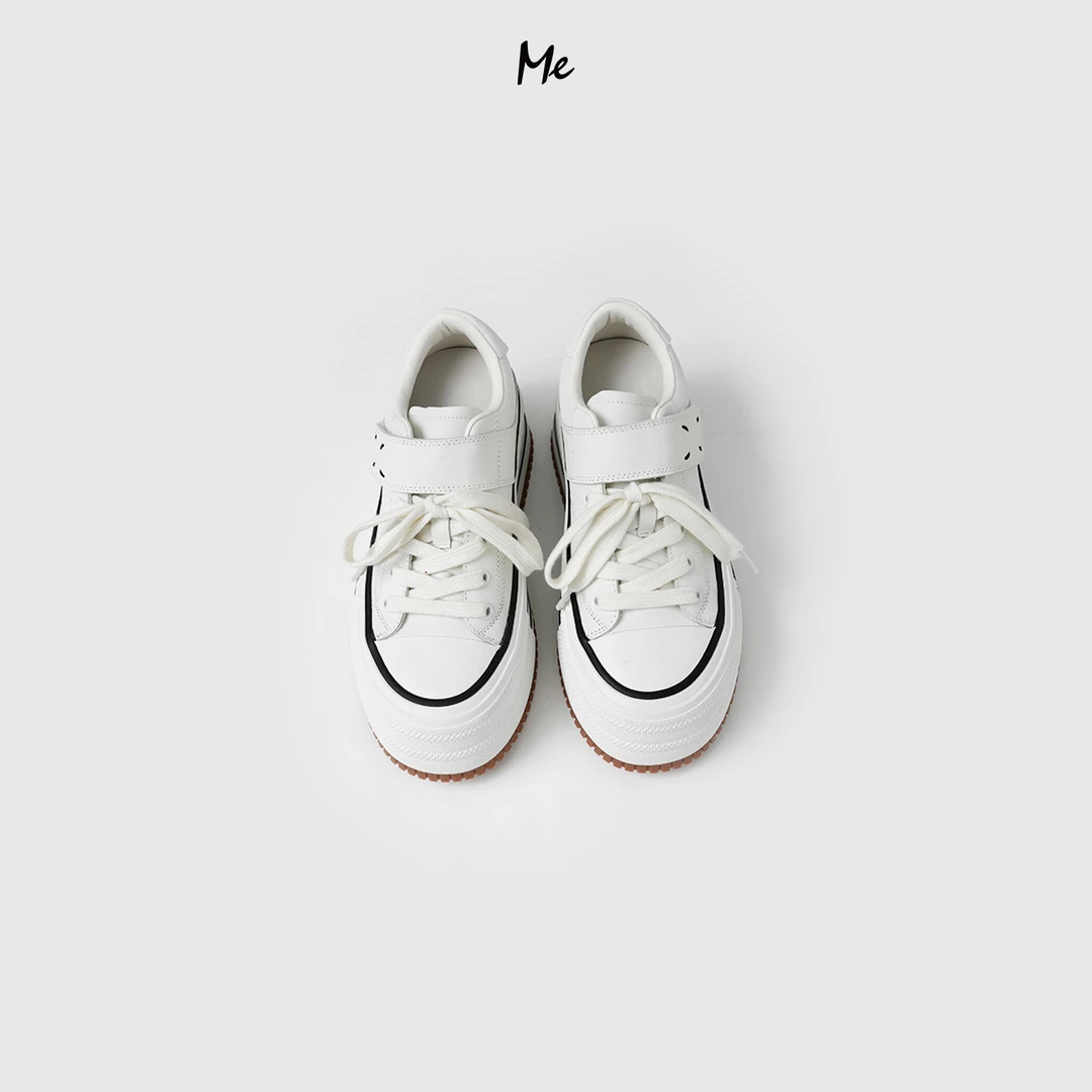 ME【真皮魔术贴厚底鞋】togo牛皮云感踩脚增高百搭时尚鞋子MESA0679