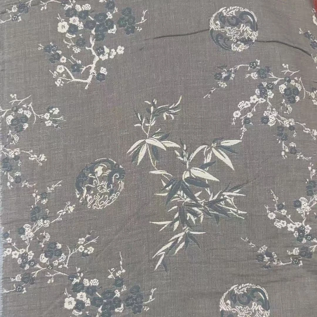 洞庭秋水  2.5米布头  纯棉双层纱面料 布头