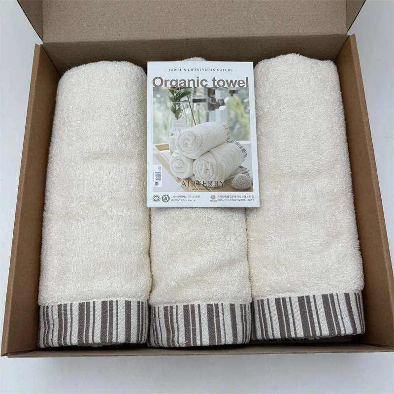 高端品牌毛巾礼盒 纯色 3条装 成人毛巾