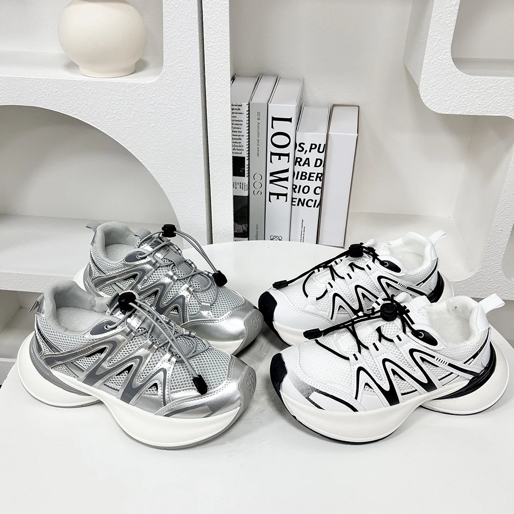 9909网红厚底老爹鞋女新款复古休闲时尚跑步鞋户外舒适登山运动鞋