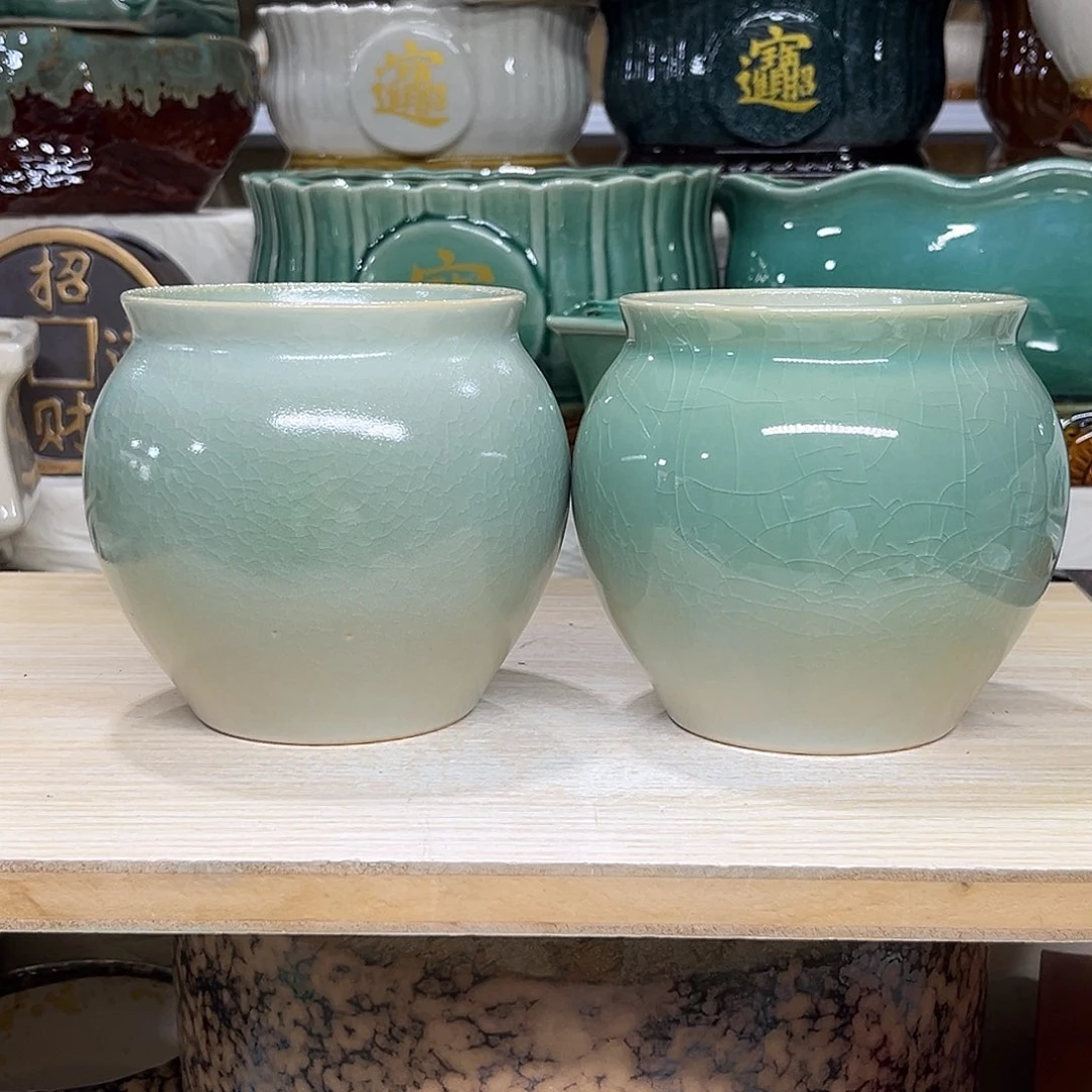 无孔陶瓷绿植多肉微瑕花盆口径11*12无孔