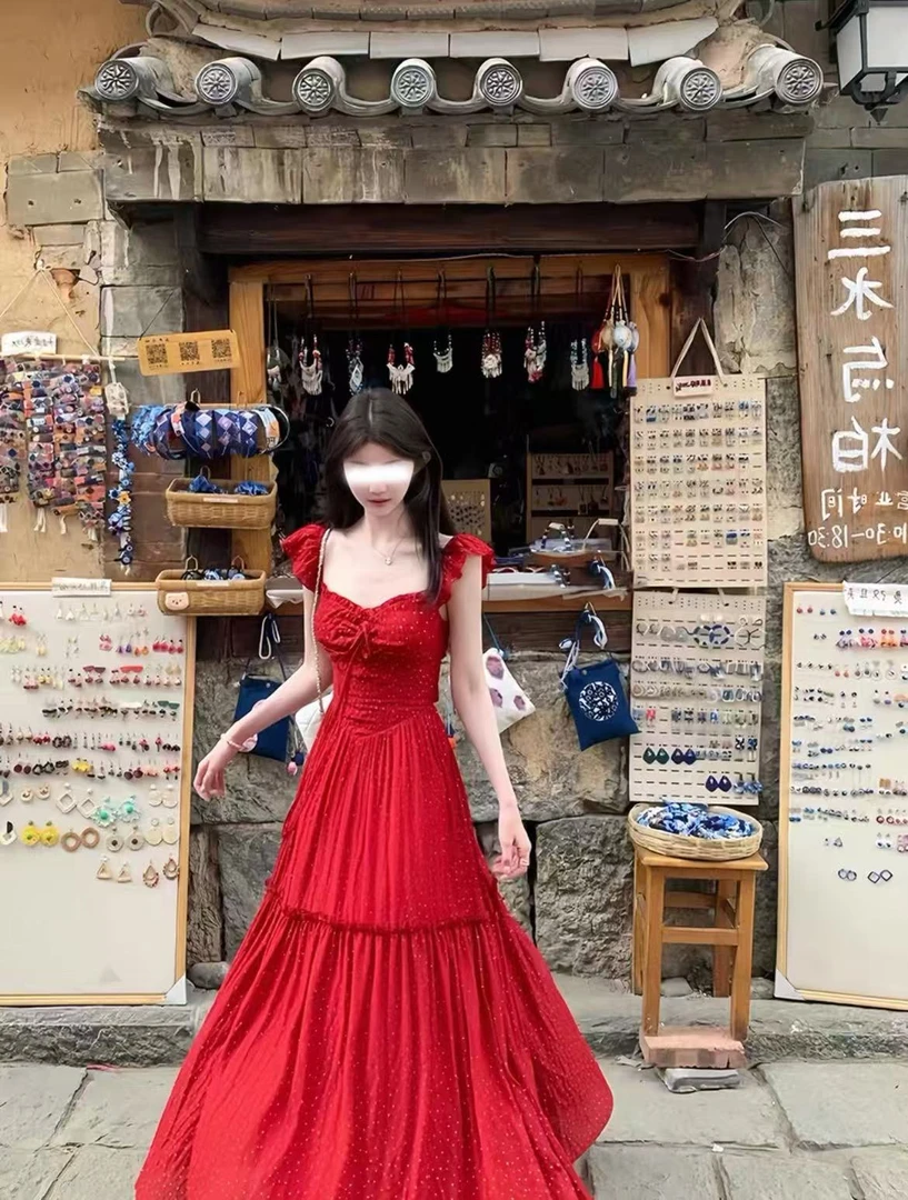 大码法式露背收腰连衣裙85026