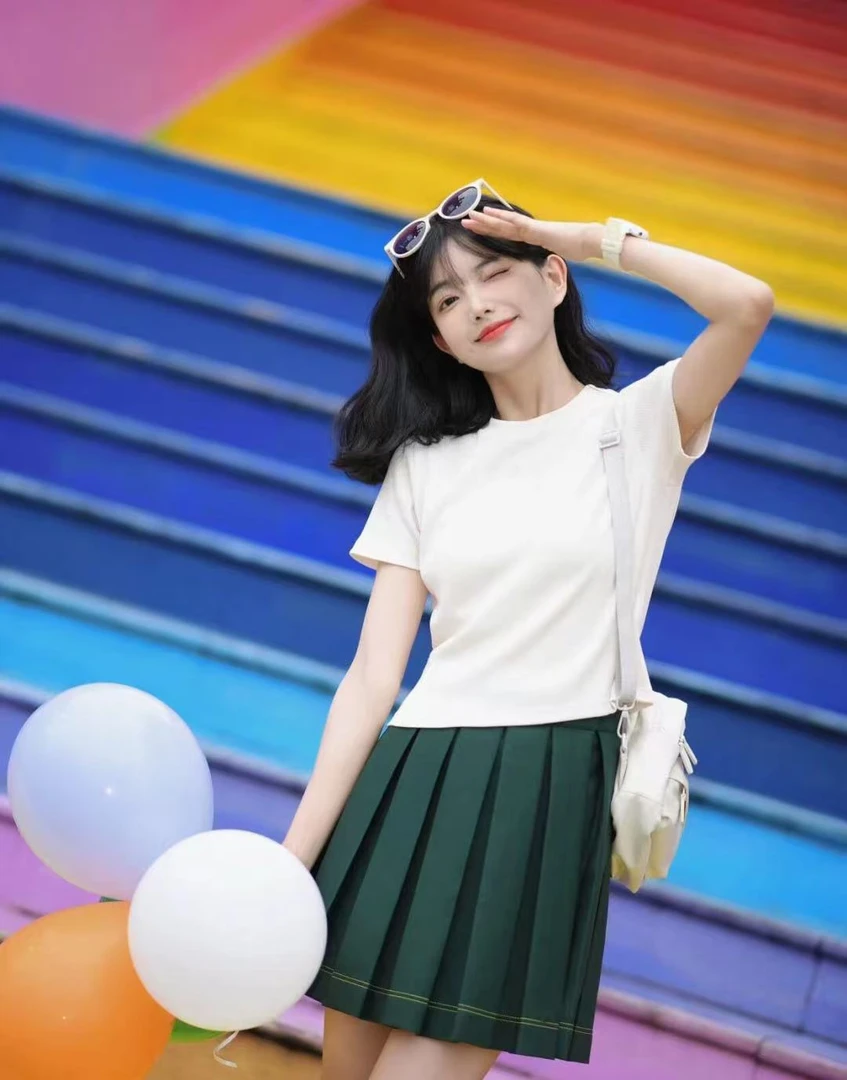 LiLi-「元气小鳄」圆领短袖T恤女2025春夏新款韩版宽松显瘦百搭上衣