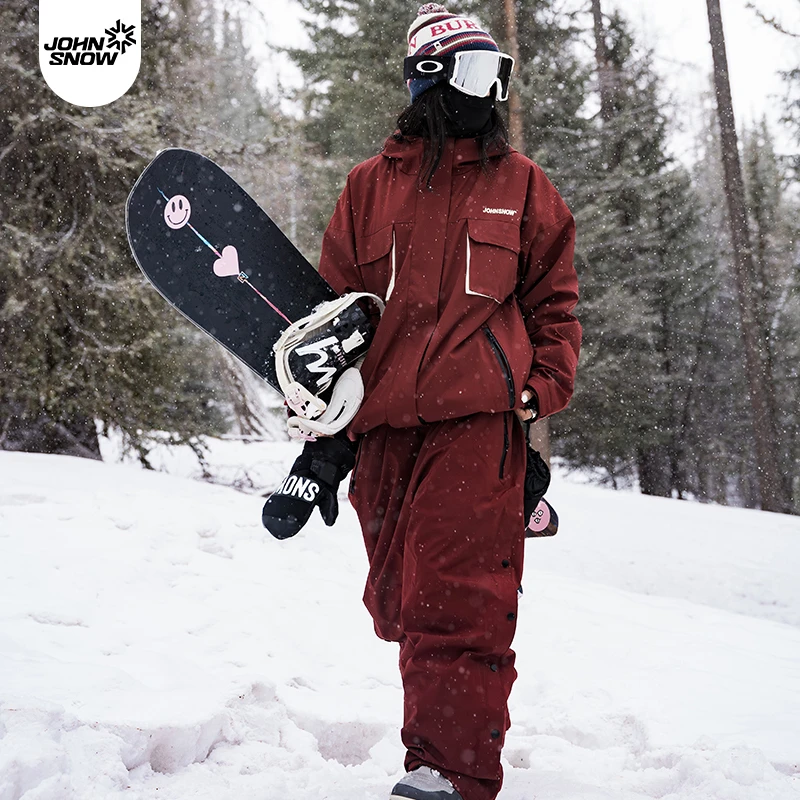 John snow新款滑雪服套装女男款单板双板专业防水雪服运动玩咖
