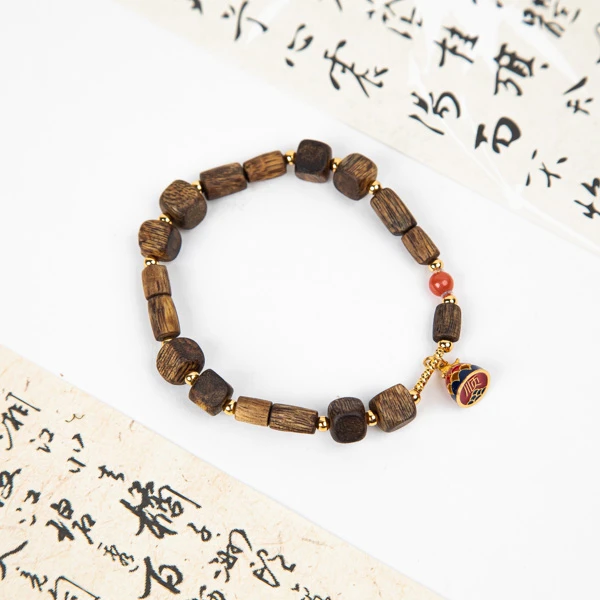 【锦鲤】海南莺歌绿奇楠·单圈沉香手串（多样性发一）