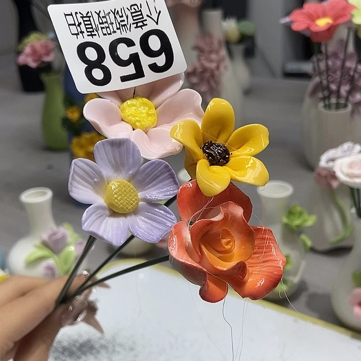 陶瓷纯手工捏花设计