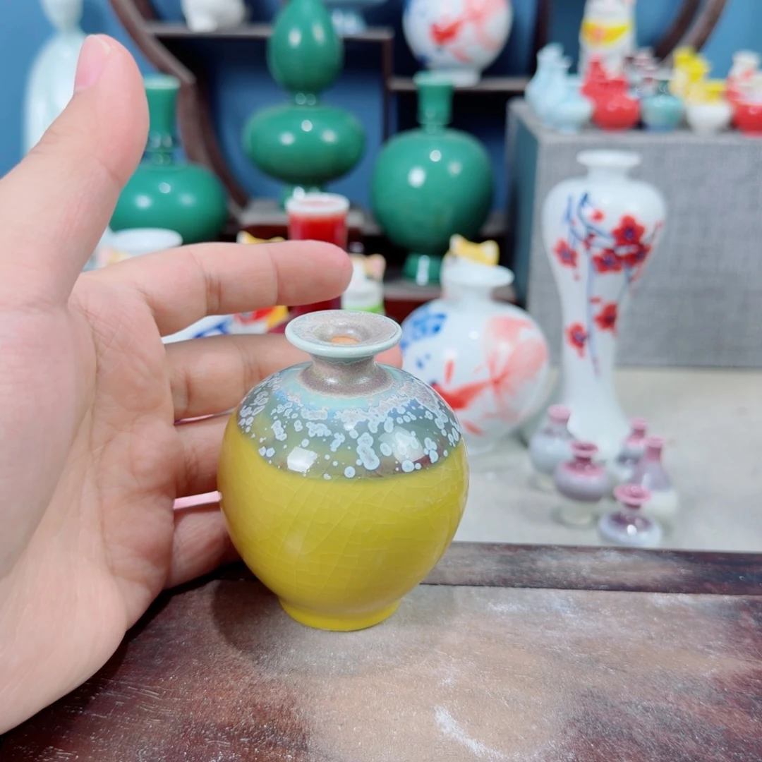 陶瓷手工小花器摆件