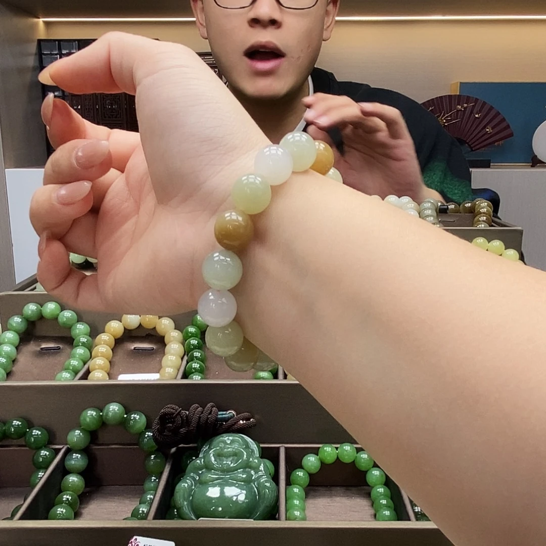 和田玉未镶嵌手串12多宝