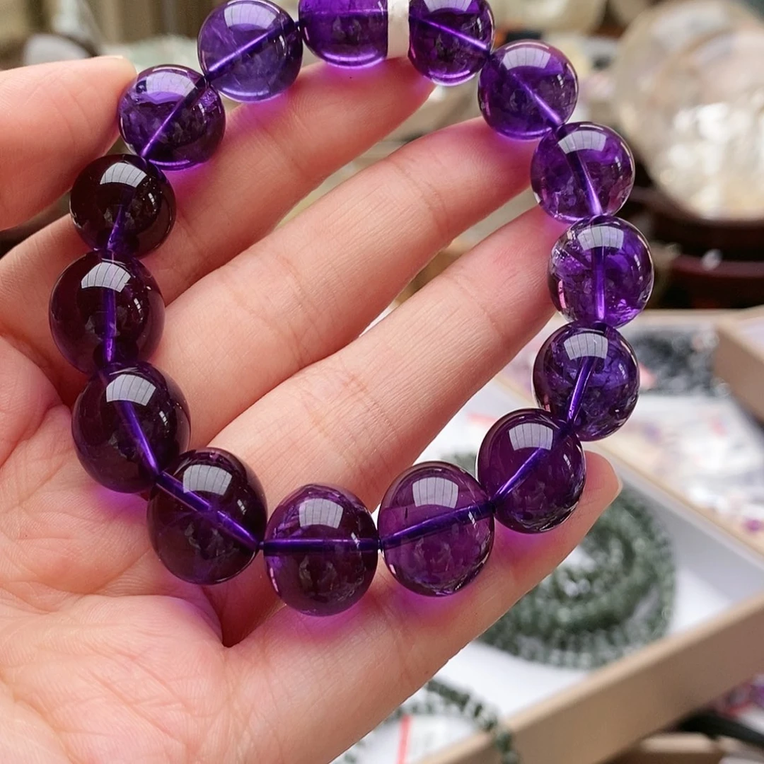 紫晶手链未镶嵌紫水14大单圈