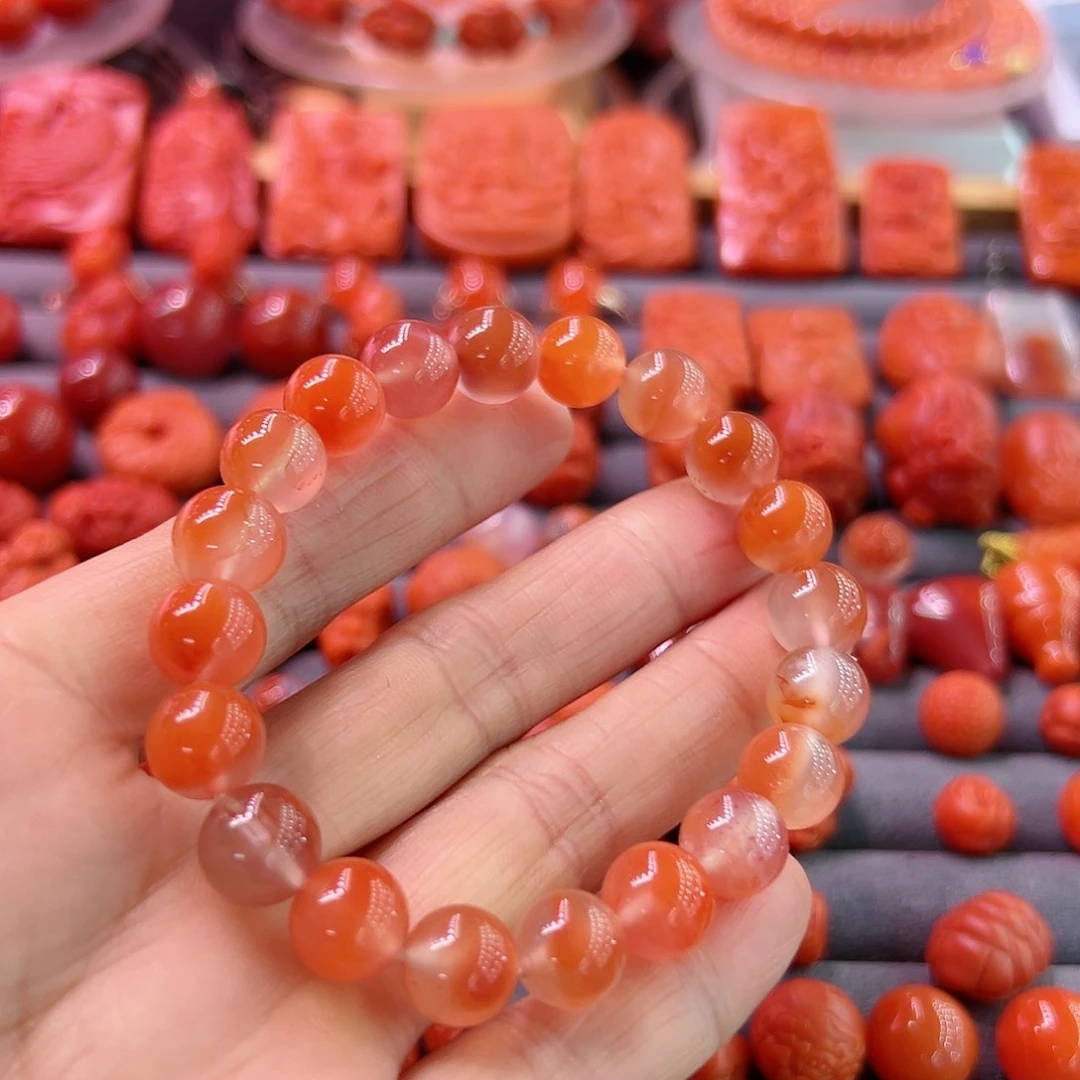 南红玛瑙手链未镶嵌