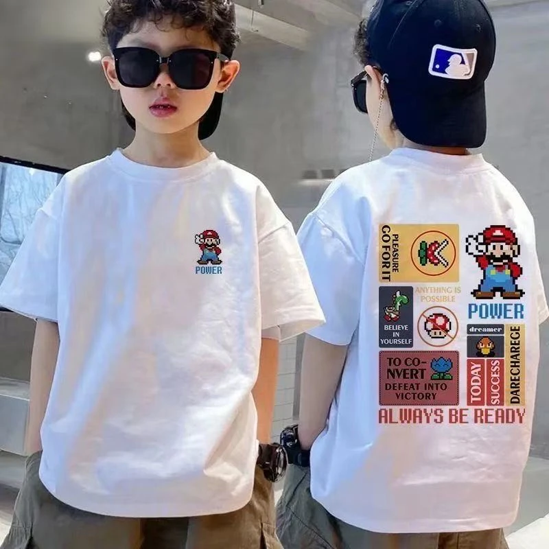 【双面马里奥】重磅纯棉潮流时尚短袖亲子系