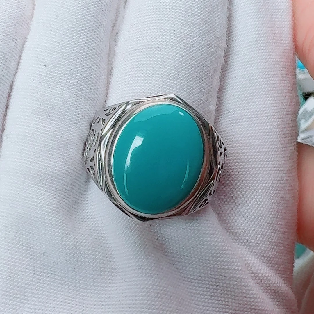 绿松石银S925镶嵌珠宝奇石