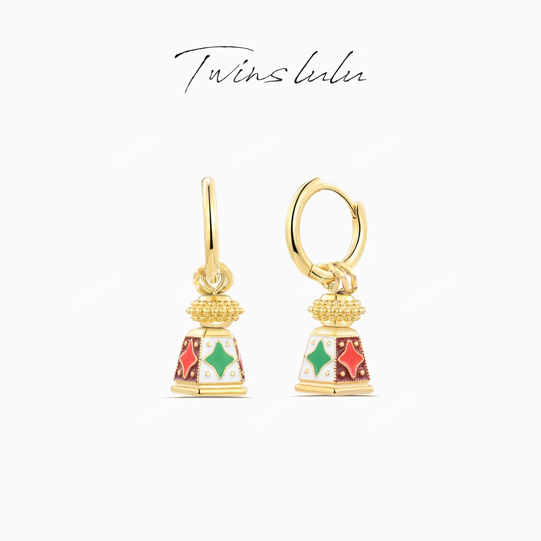 TWINS LULU 镀k金 时尚百搭复古独特设计感精致国潮耳环TSL1337