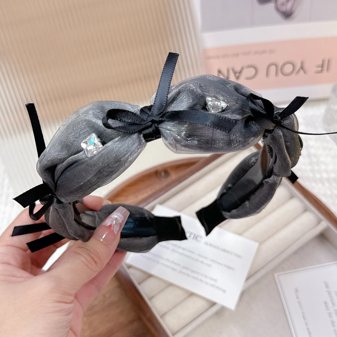 带齿韩国欧巴定制高端灰色高颅顶发箍韩国2025夏天头箍气质