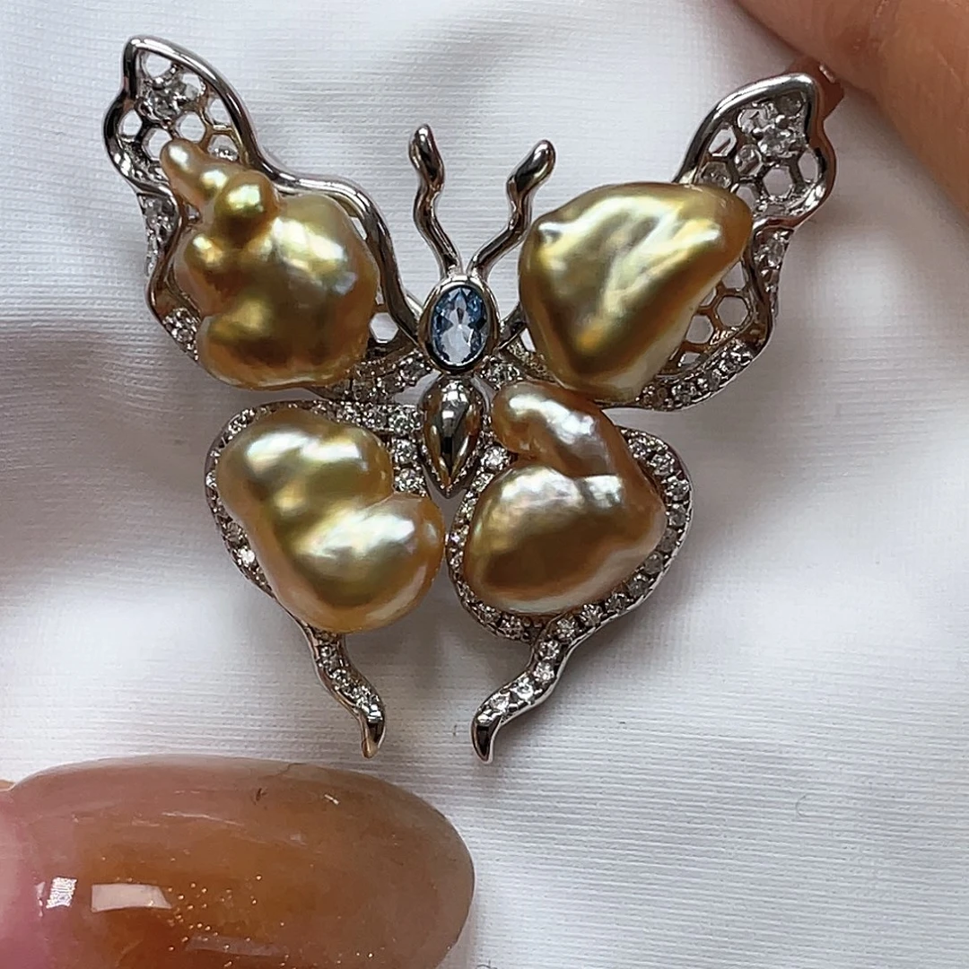 颈饰银S925镶嵌海水珍珠