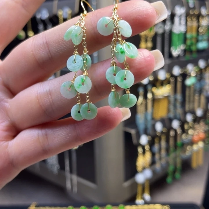 翡翠合金耳饰翡翠