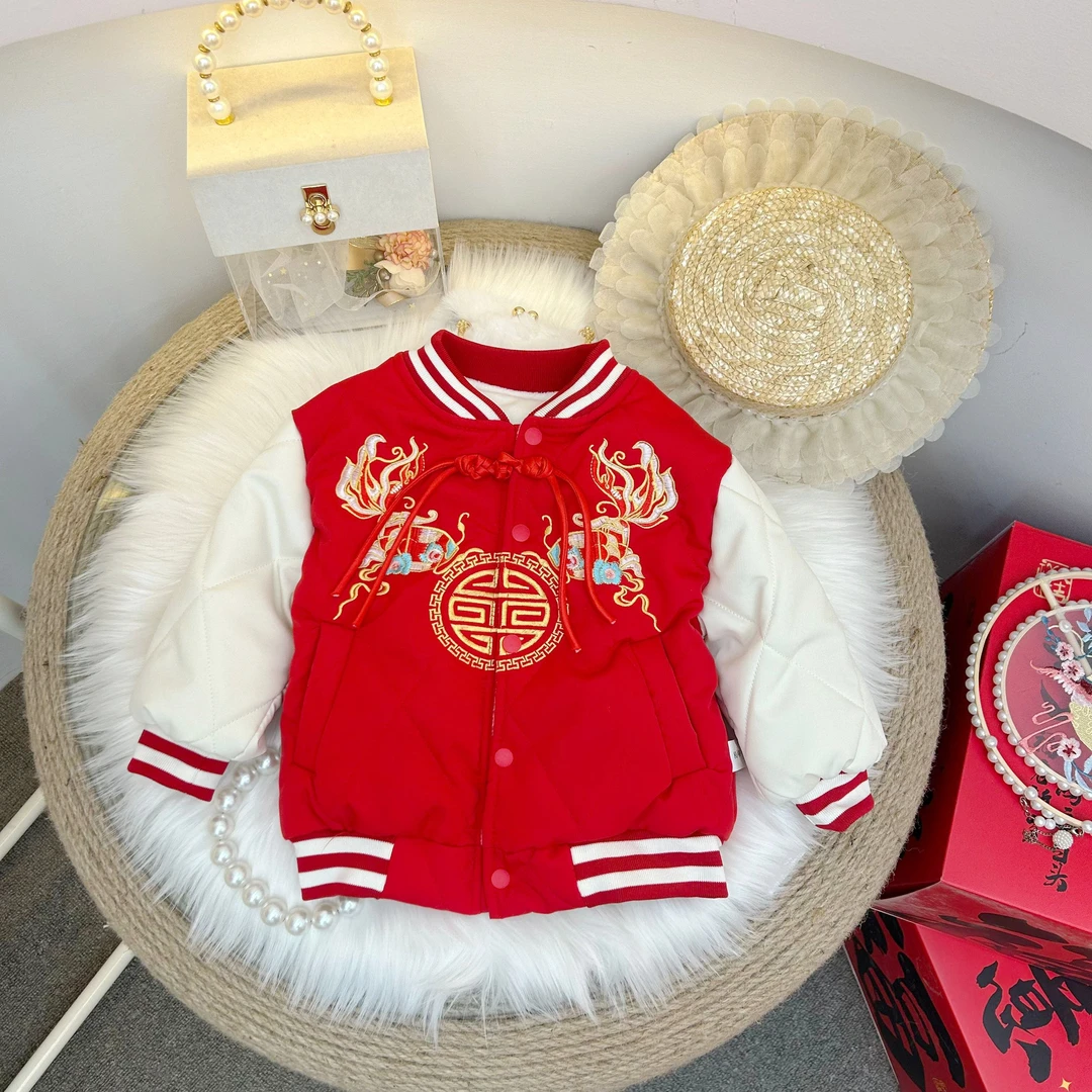 男童汉服中国风小少爷加棉加厚唐装新中式冬季宝宝冬装绣花外套