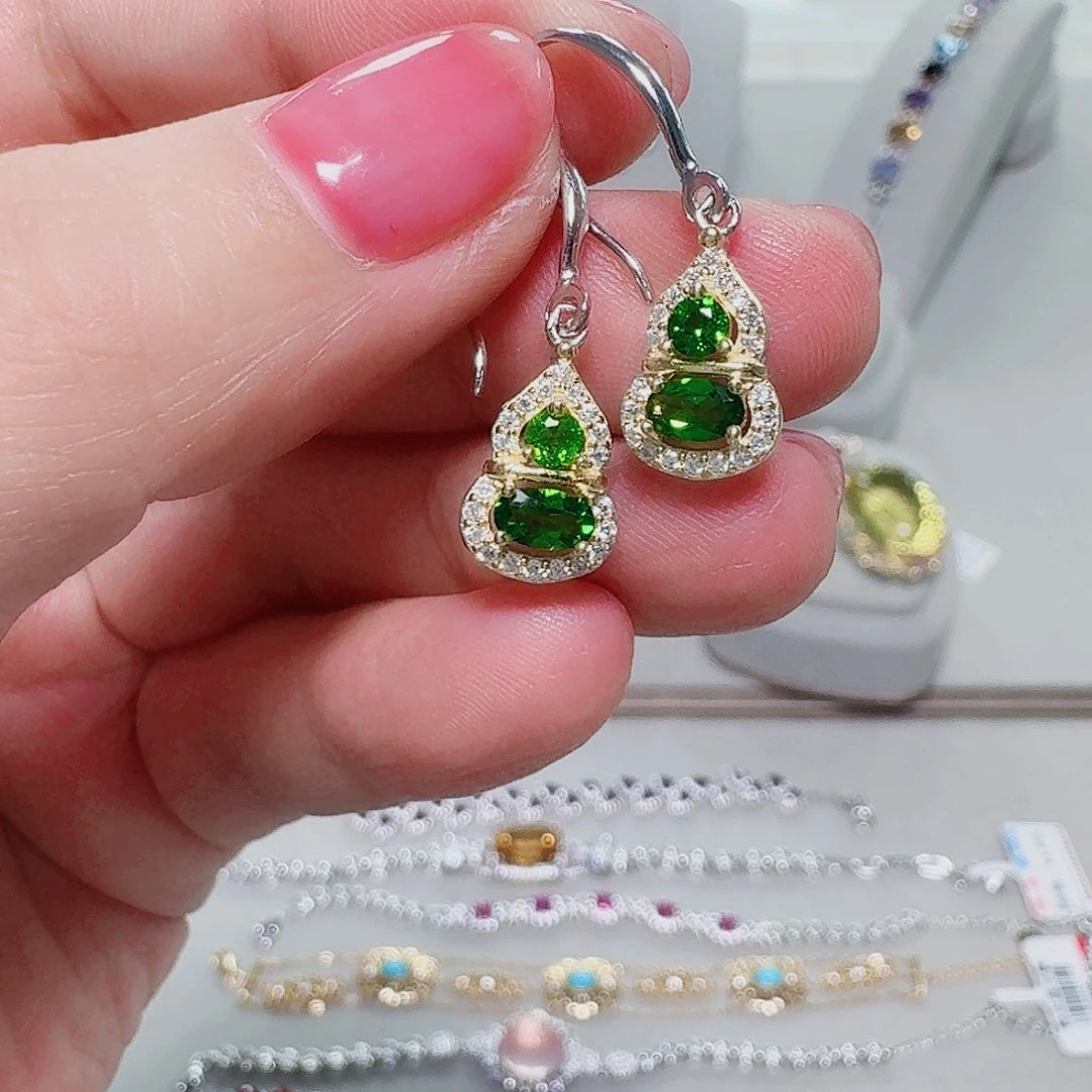 吊坠925银合成立方氧化锆耳钉