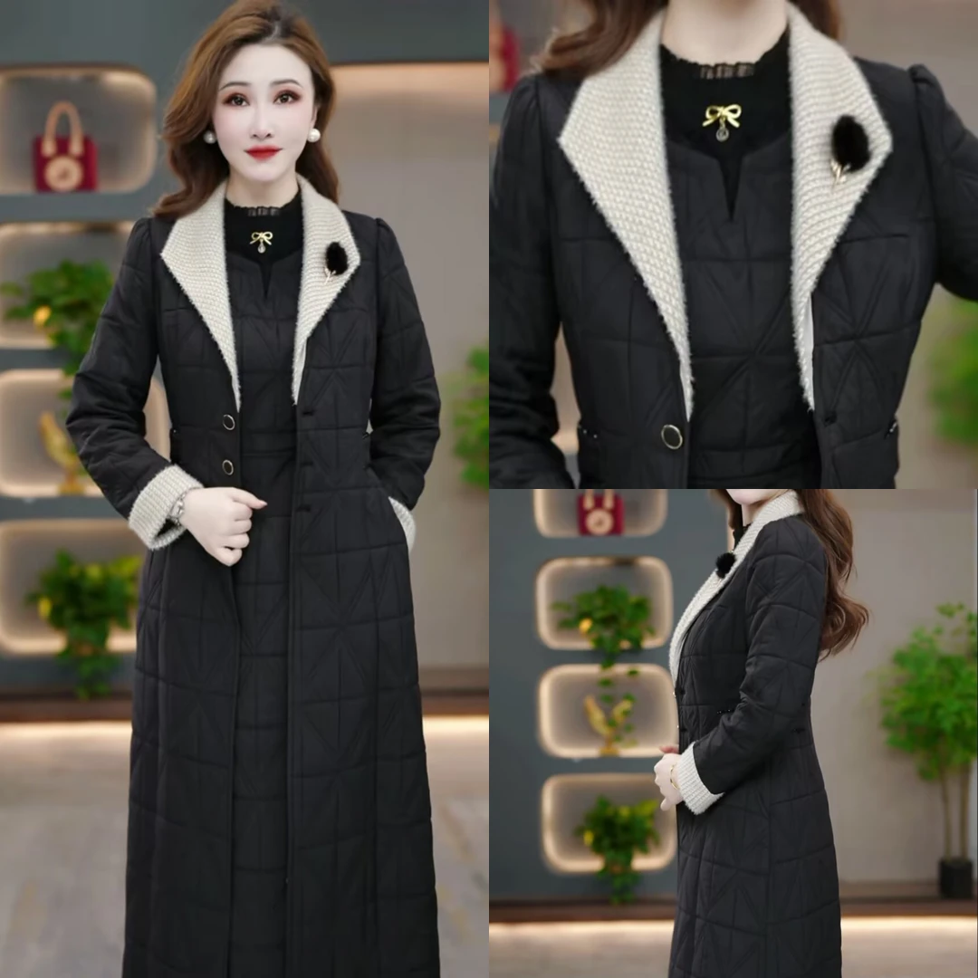 显瘦连衣裙2025秋冬新款气质时尚加棉修身两件套裙CY25Y3180款