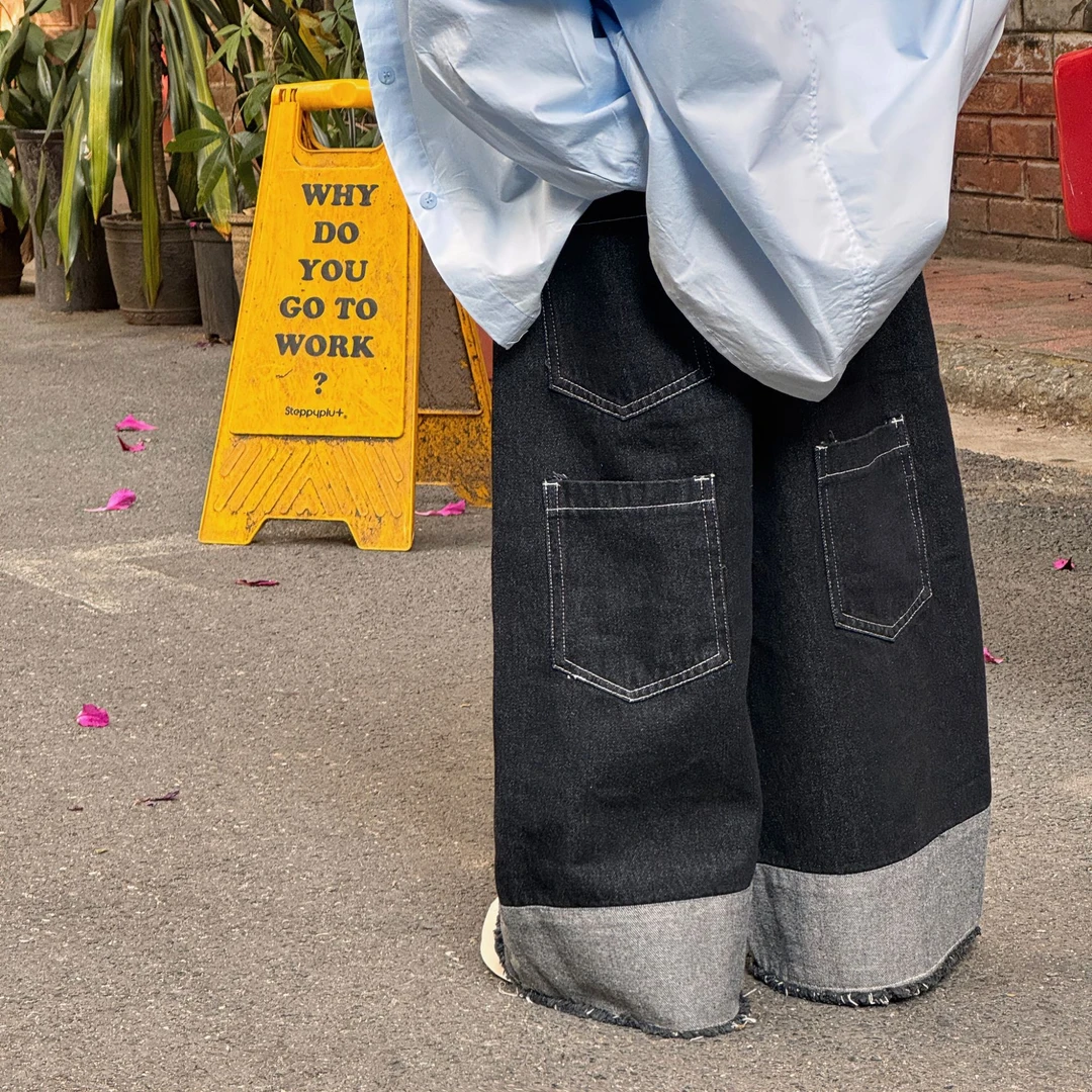 儿童春季新款洋气百搭丹宁色韩版水洗软牛仔男童高级感潮款牛仔裤