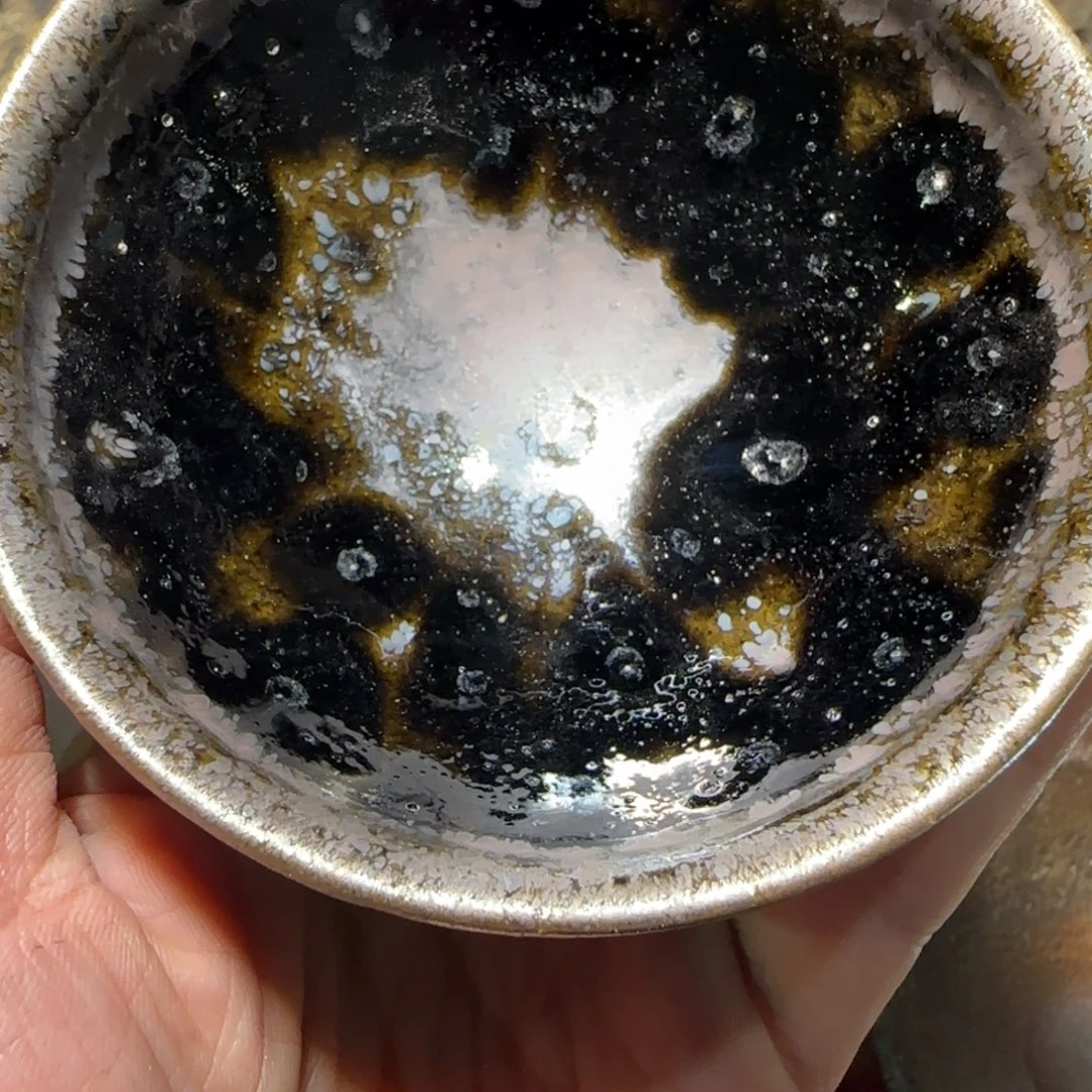 柴烧建盏茶盏茶杯638