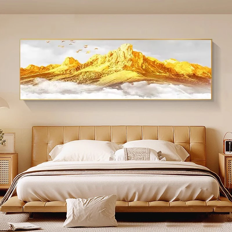 背靠金山简约风景钻石画全贴满钻卧室床头手工点钻十字绣钻石绣5d
