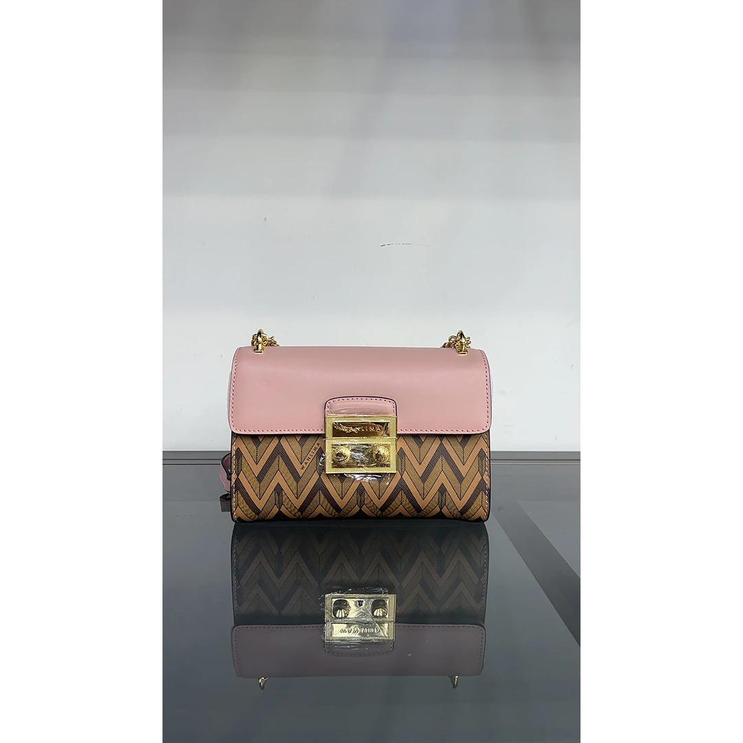 品牌原单正版WANLIMA万里马牛皮包【200*70*140mm】迷雾玫瑰-6311