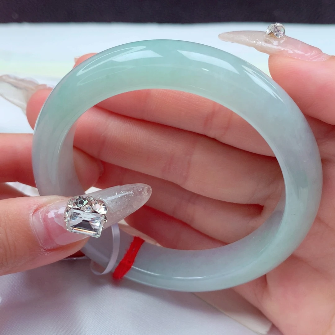 翡翠手镯未镶嵌天然缅甸翡翠A货手镯 68号