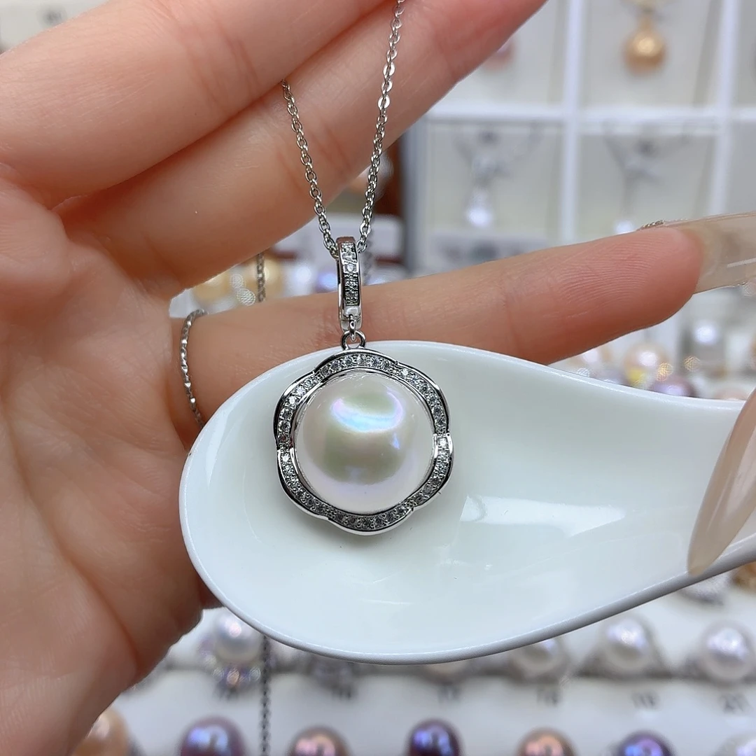 合金淡水珍珠颈饰F