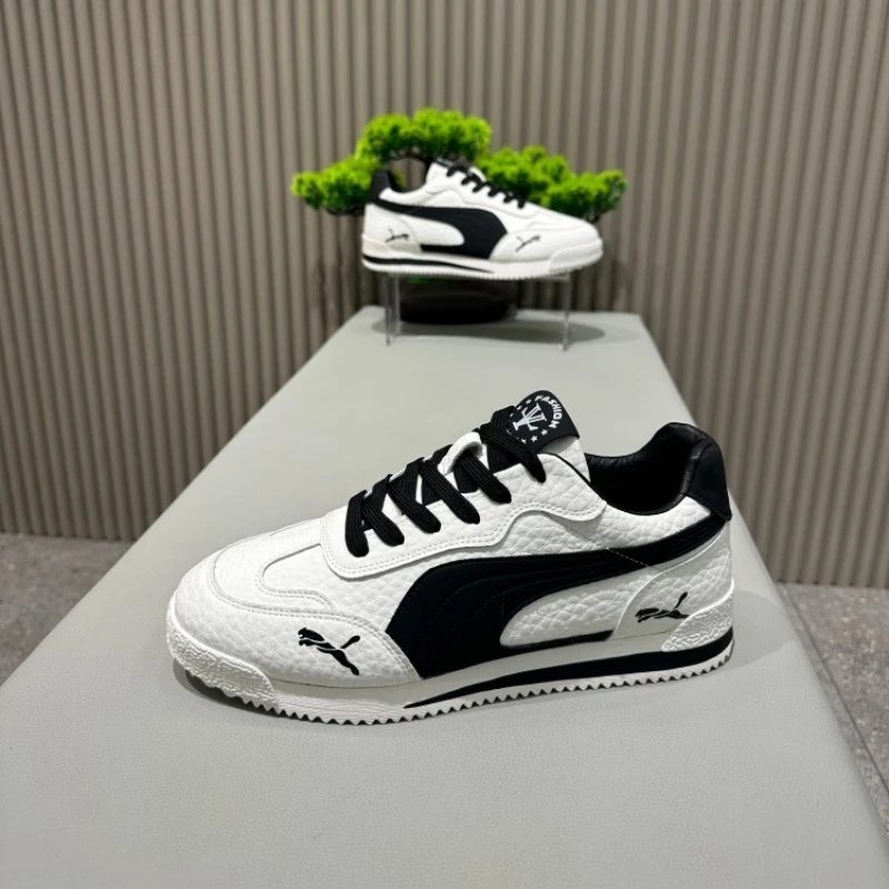 男鞋2025秋冬新款舒适百搭时尚板鞋潮流简约低帮系带运动休闲鞋男