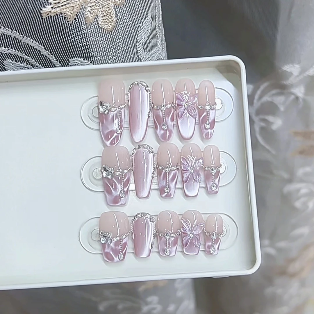 高级感穿戴甲片工穿戴甲紫高质量穿戴甲片推荐2025爆新款穿戴甲