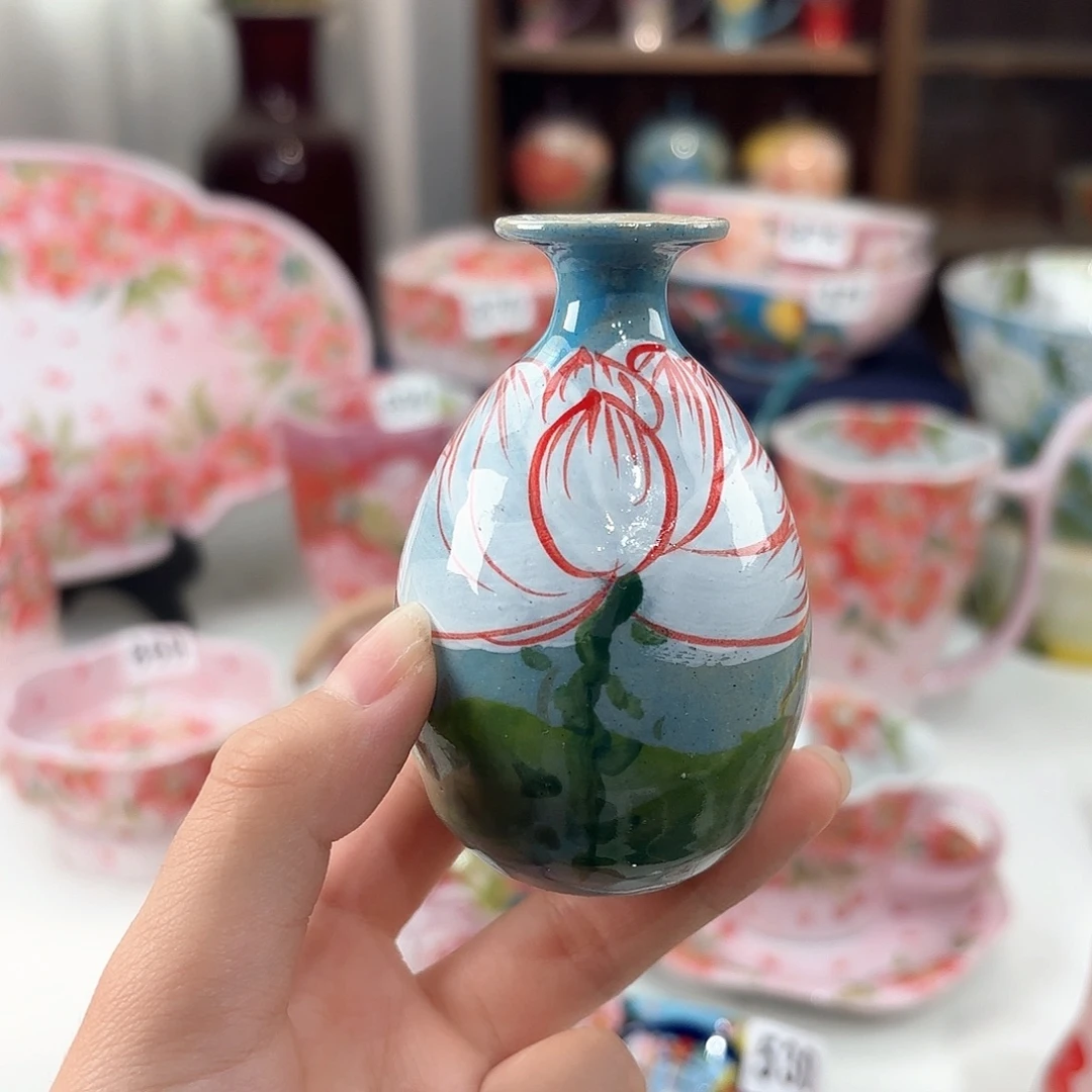 景德镇手绘高温釉下彩陶瓷茶具