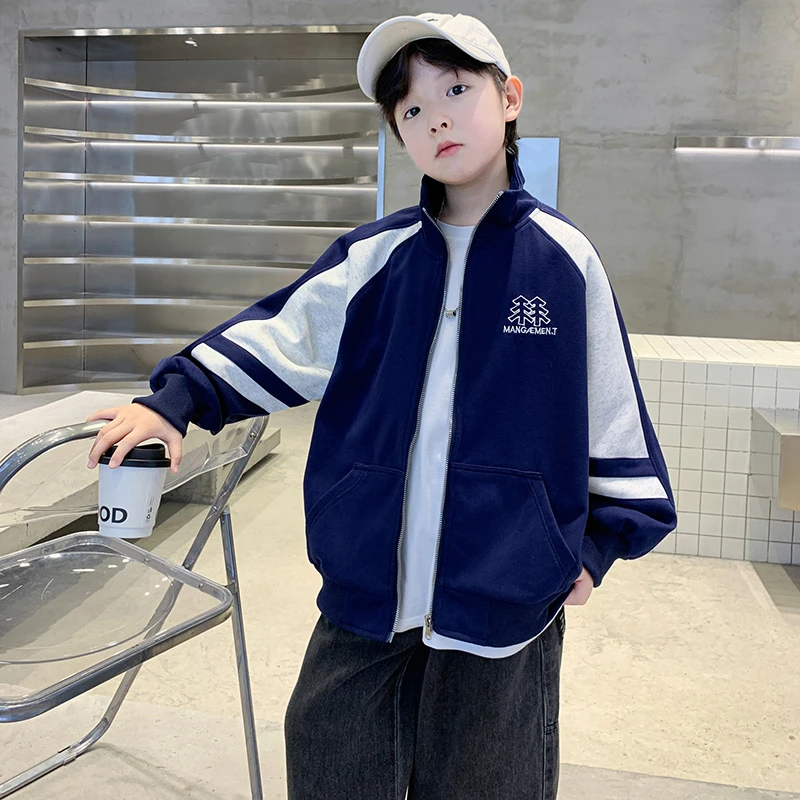 儿童装男童春装外套2025新款中大童春秋款男孩帅气春季运动棒球服