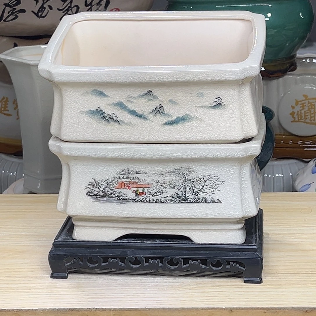 陶瓷绿植多肉微瑕花盆口径20*13*10.5