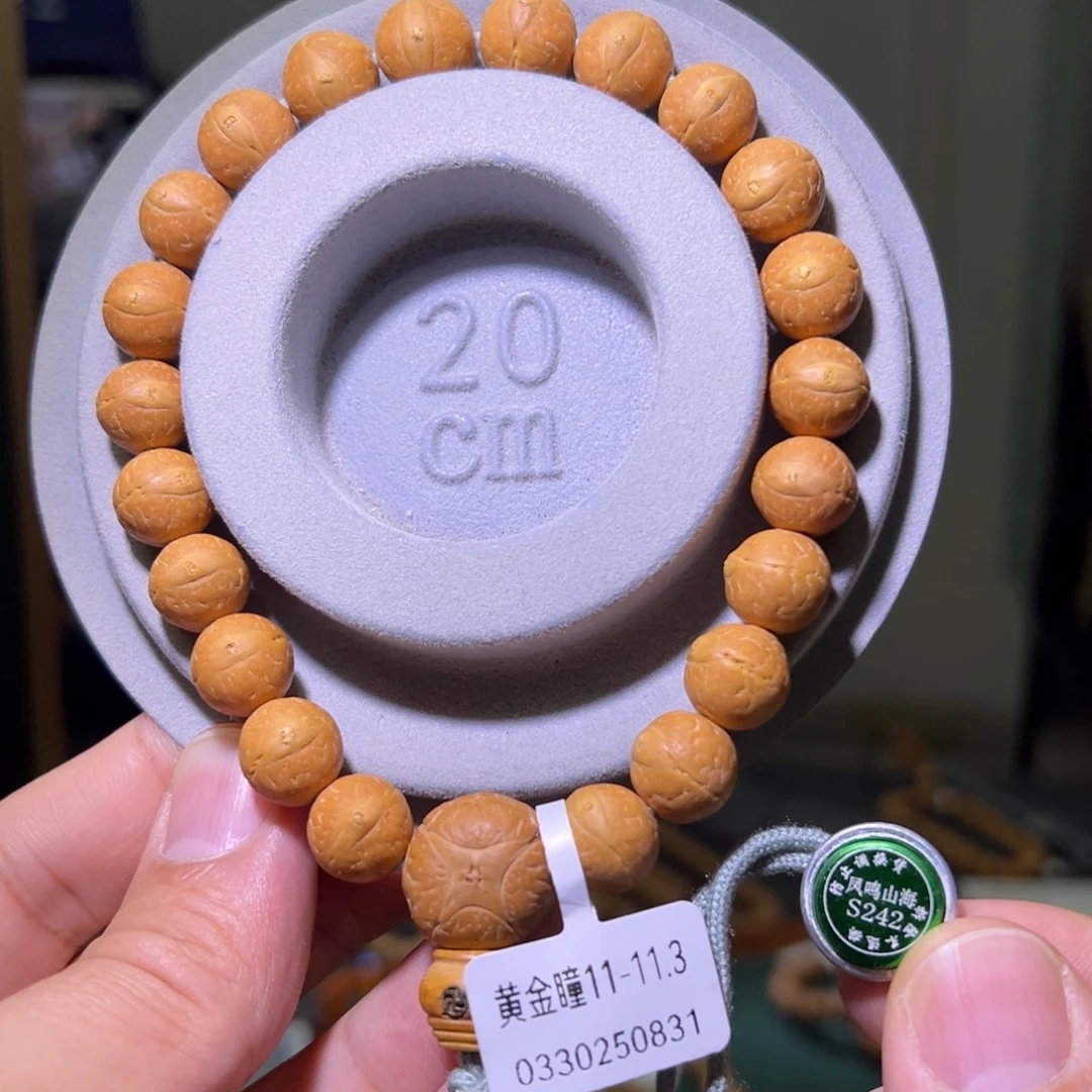 手串凤眼菩提25新籽、黄金瞳