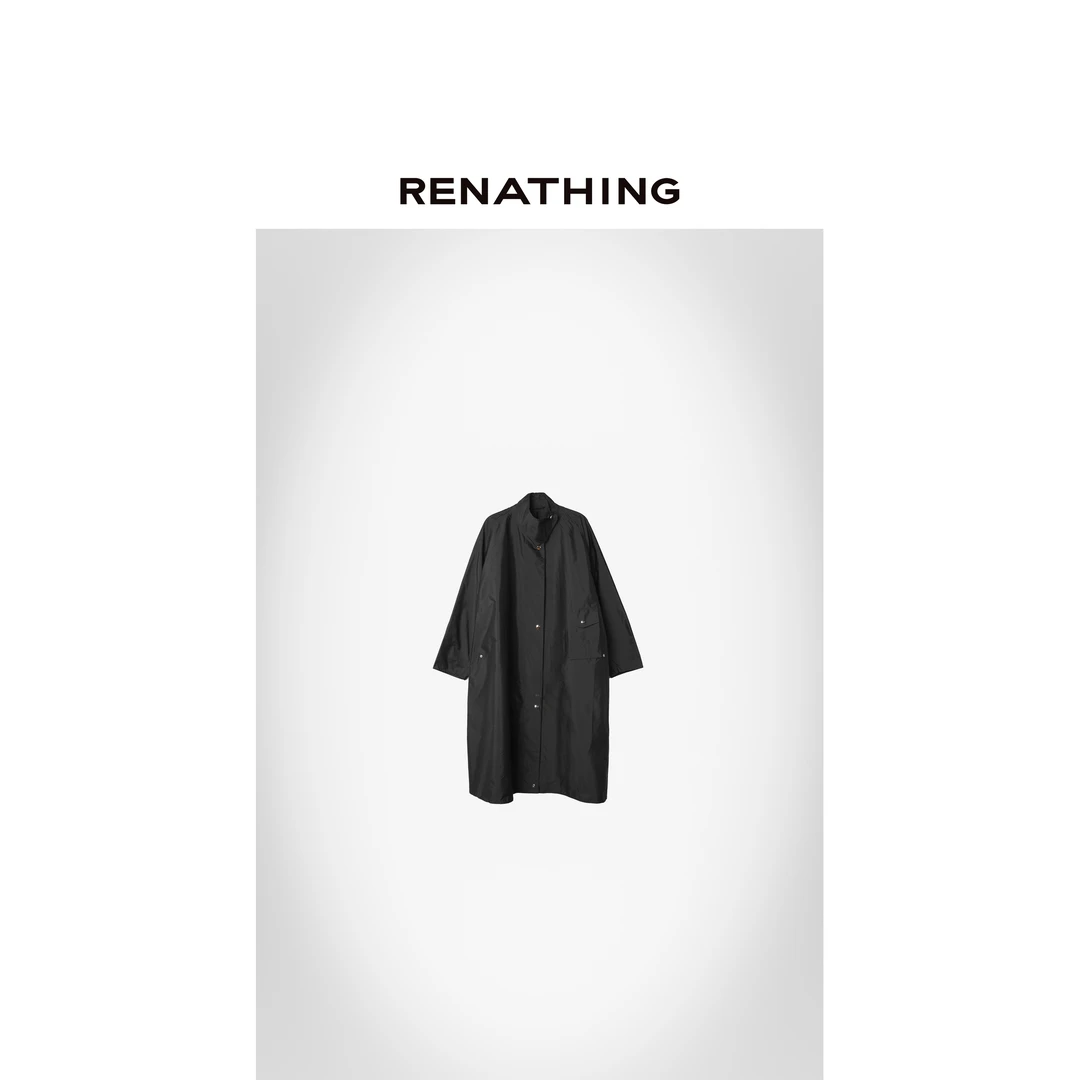 【RENATHING】宽松立领有型风衣外套