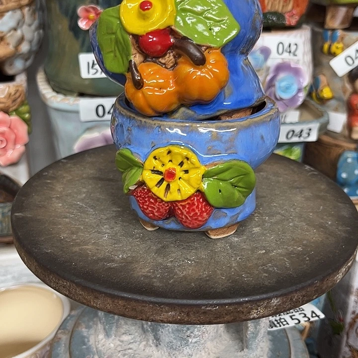 紫砂花盆粗陶材质多肉花盆