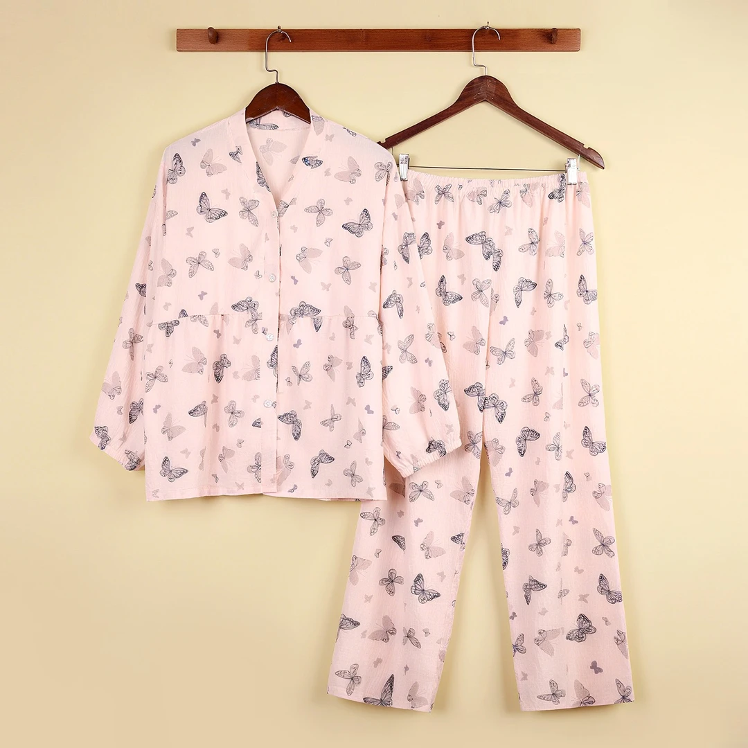 睡衣女大码纯云朵棉绸春秋冬季韩版长袖宽松2025新款家居服外穿