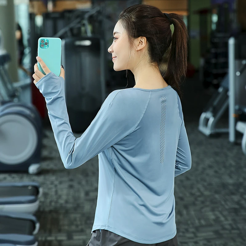 S123大码跑步女夏季胖mm显瘦短袖运动t恤瑜伽服瑜伽上衣透气薄款